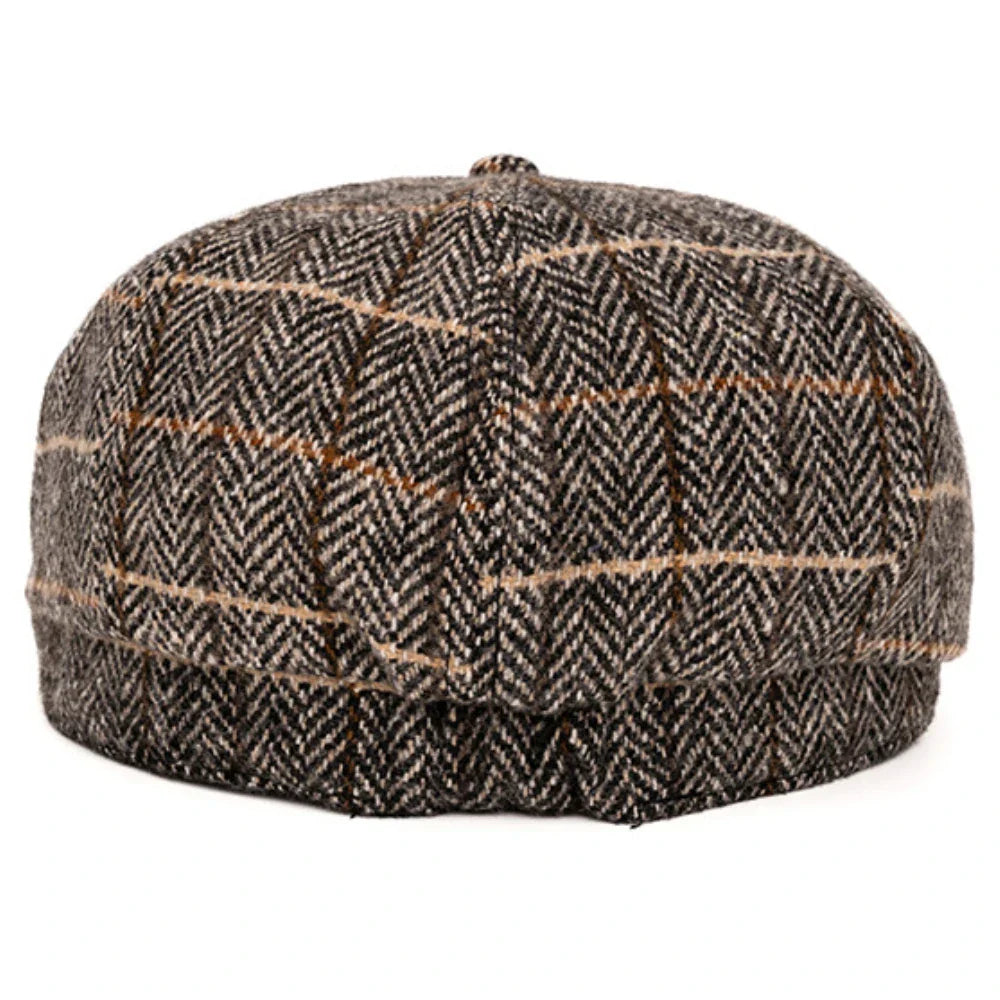 York Herringbone Newsboy Cap