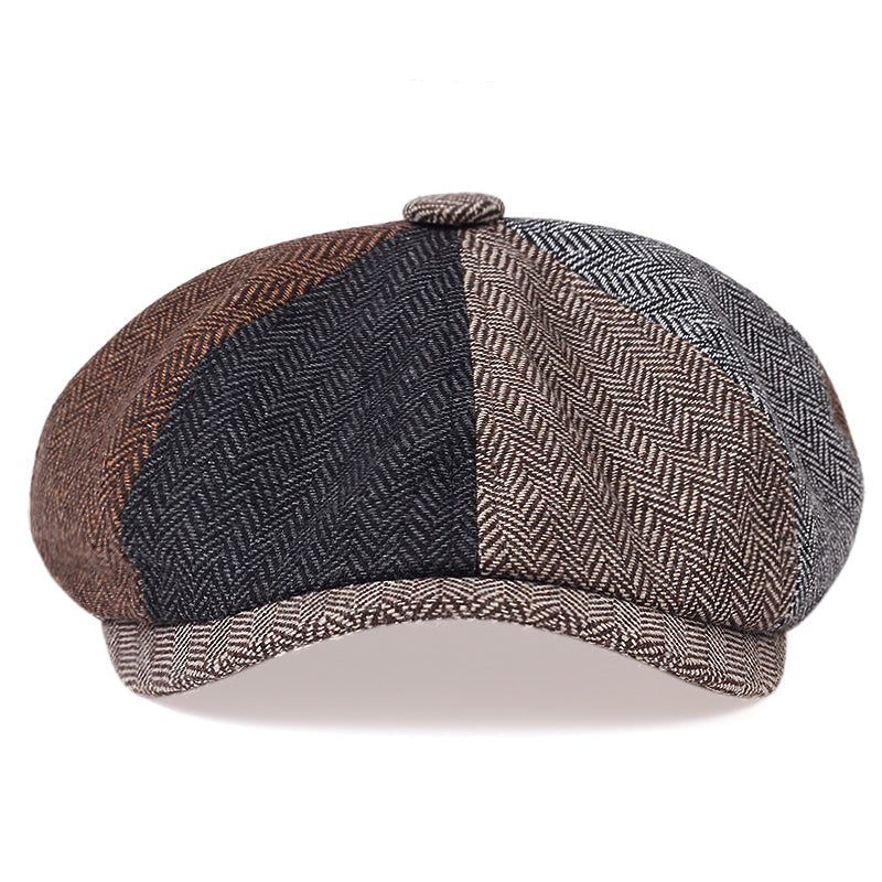 Klobouk z vlněného herringbone