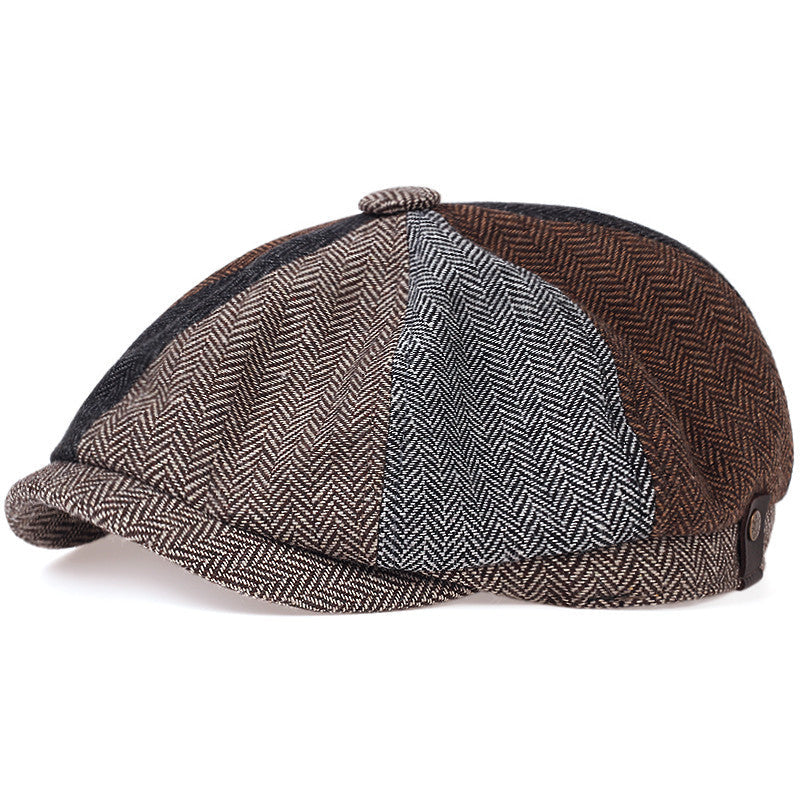 Klobouk z vlněného herringbone