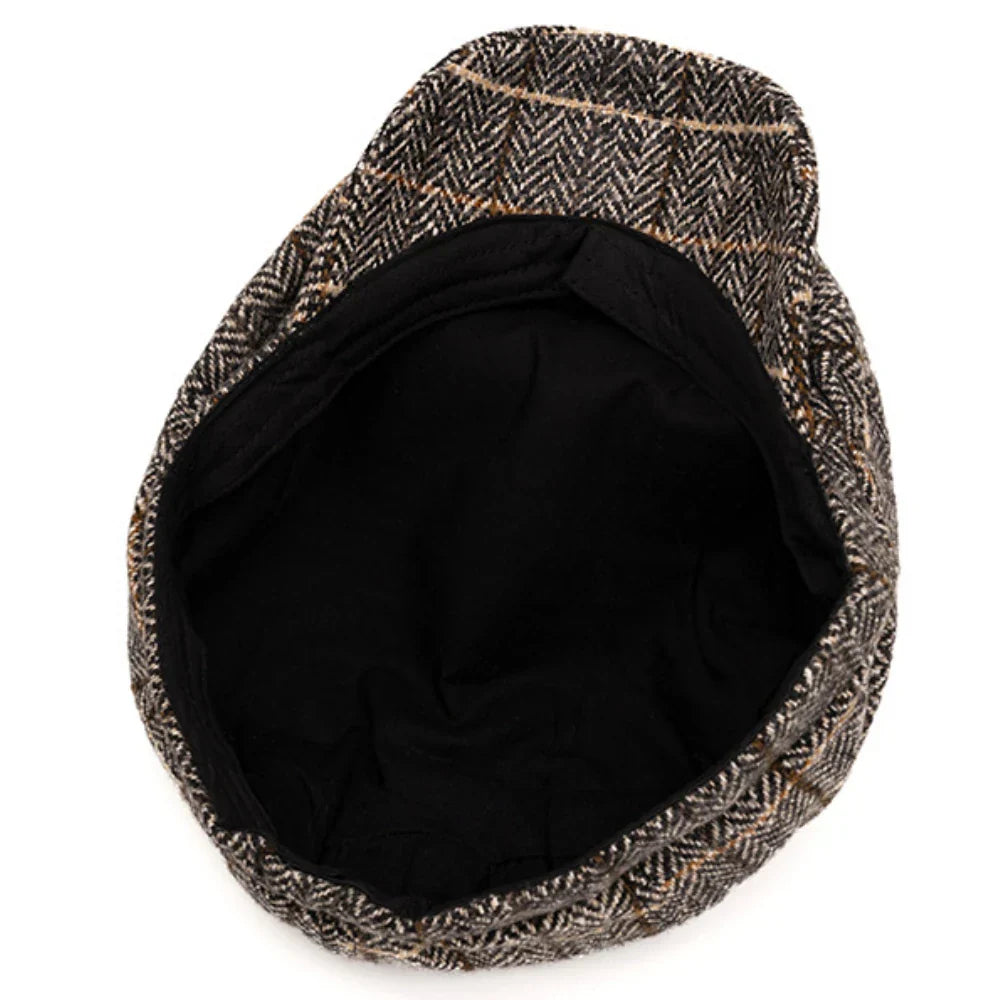 York Herringbone Newsboy Cap