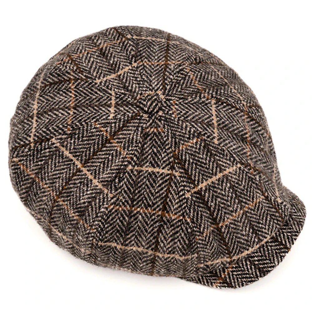 York Herringbone Newsboy Cap