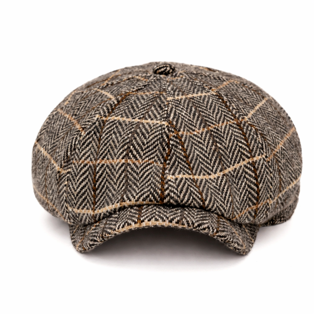 York Herringbone Newsboy Cap